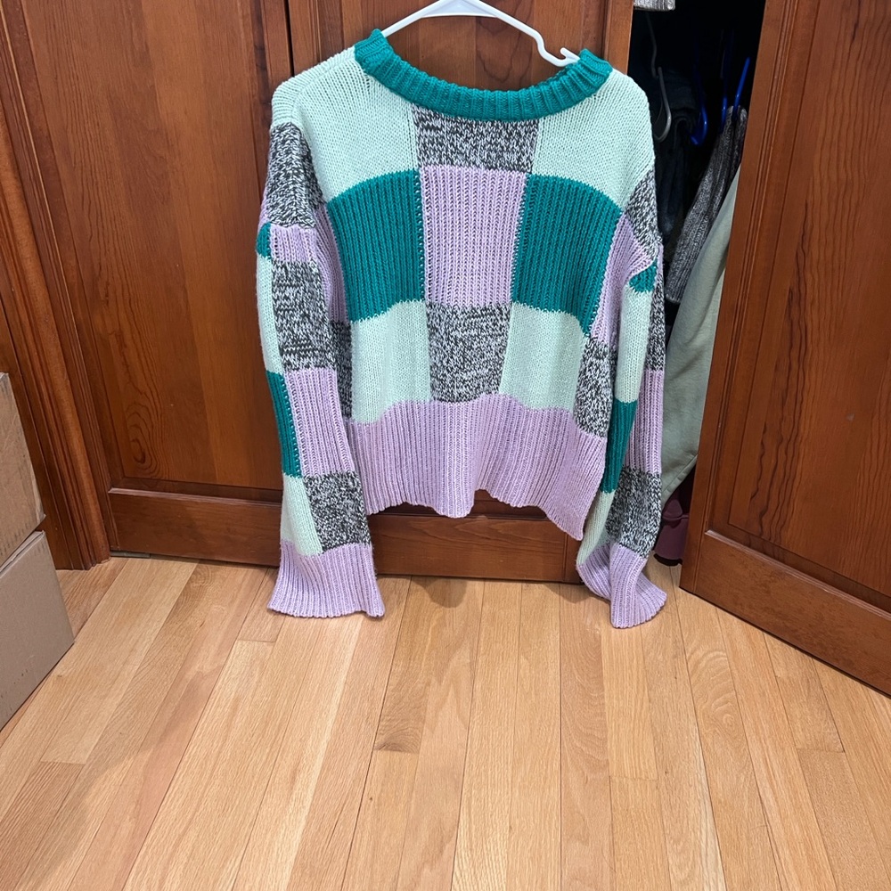 For Love And Lemons Multicolor Patchwork Sweater - image 2